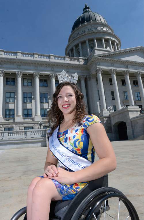 Al Hartmann  |  The Salt Lake Tribune 
Ms. Wheelchair Utah Eliza McIntosh was just crowned Ms. Wheelchair America.