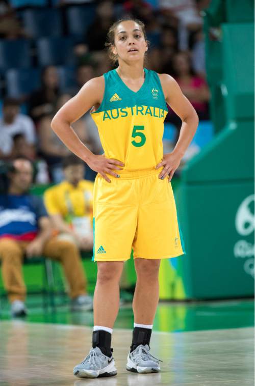 Rick Egan  |  The Salt Lake Tribune

Leilani Mitchell (5) of Australia, in women's basketball, Australia vs. Serbia, at Carioca Arena in Rio de Janeiro, Tuesday, August 16, 2016.