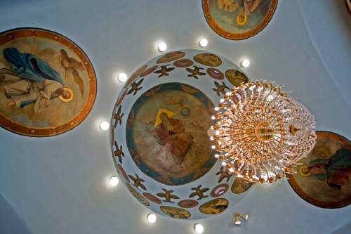 Jim Urquhart  |  The Salt Lake Tribune
Murals adorn the dome at Price's Assumption of the Virgin Mary Greek Orthodox Church, shown in 2010.