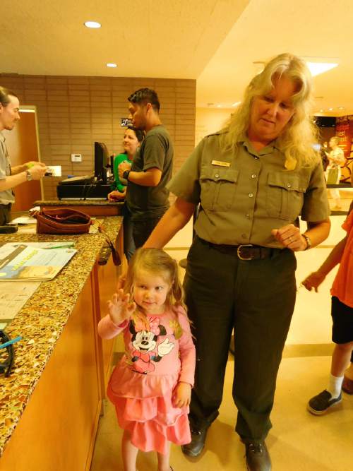 Erin Alberty  |  The Salt Lake Tribune

The author's daughter takes a simplified Junior Ranger pledge April 3 in Death Valley National Park.
