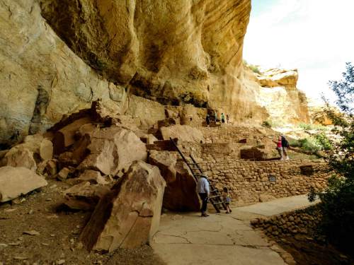 Erin Alberty  |  The Salt Lake Tribune

Visitors explore the Step House cliff dwelling June 10, 2016 at Mesa Verde National Park.