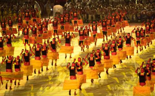 Rick Egan  |  The Salt Lake Tribune

Dancers perform at the Olympic Closing Ceremonies, at Maracanã Stadium, in Rio de Janeiro, Sunday, August 21, 2016.