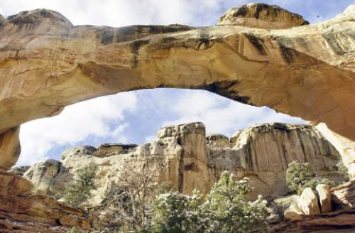 Tribune file photo
Hickman Arch at Capitol Reef with snow cover.