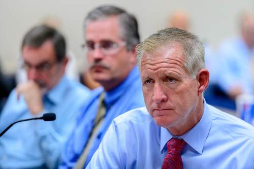 Trent Nelson  |  The Salt Lake Tribune
Salt Lake County Sheriff Jim Winder presents information to the County Council from the Salt Lake Valley Law Enforcement Services Area seeking a 9.5 percent property tax increase, Tuesday August 30, 2016.