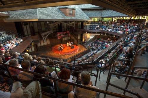 Rick Egan  |  The Salt Lake Tribune

R. Scott Phillips, executive director of the Utah Shakespeare Festival, says a few words during the dedication of the Engelstad Shakespeare Theatre, Cedar City, Thursday, July 7, 2016.