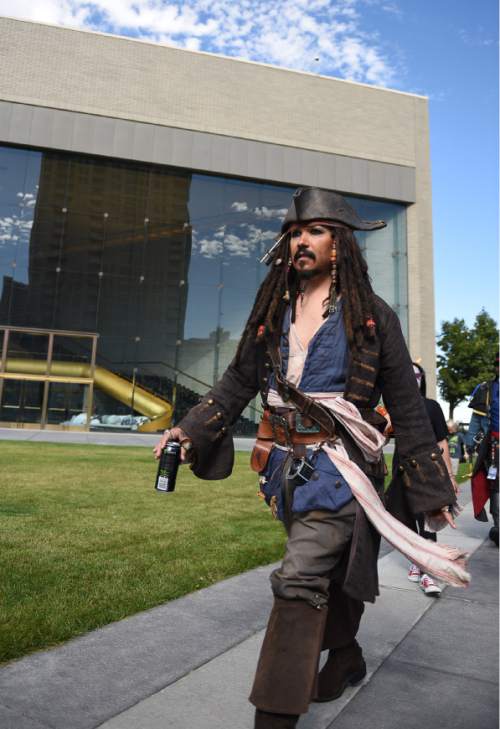 Francisco Kjolseth | The Salt Lake Tribune
Mark McCune of San Diego, CA, embodies the personality of Captain Jack Sparrow during day two of the 2016 Salt Lake Comic Con in Salt Lake City on Friday, Sept. 2, 2016.