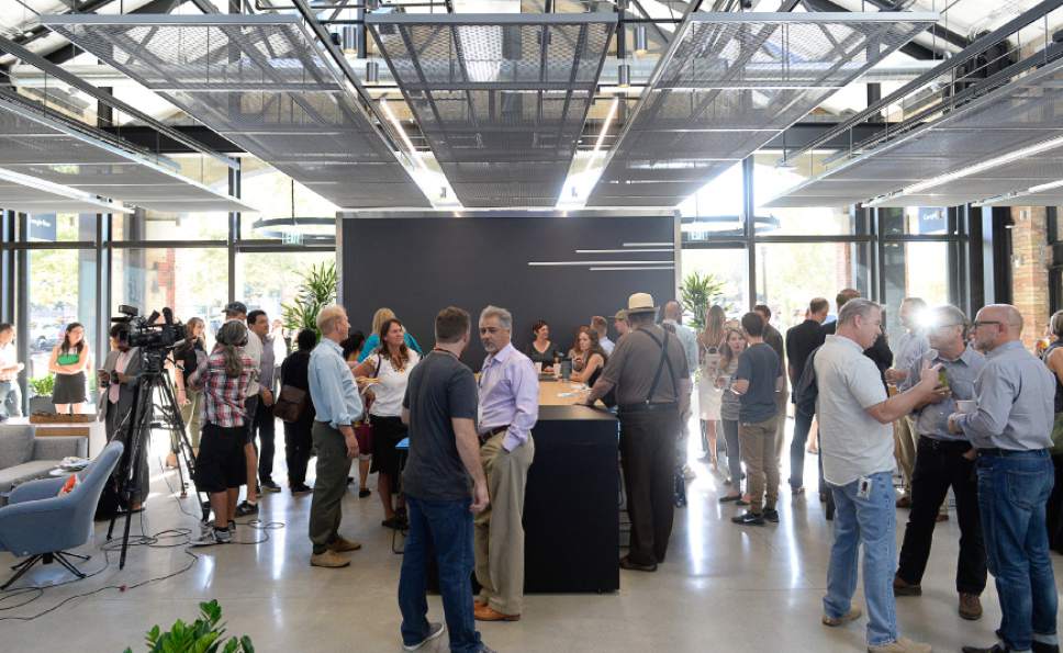 Francisco Kjolseth | The Salt Lake Tribune
Salt Lake City sees the beginnings of Google Fiber's scorching-fast gigabit service during a grand opening-type event at their offices in Trolley Square, referred to as Google Space on Wednesday, Aug. 23, 2016.