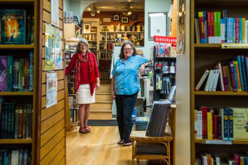 Chris Detrick  |  The Salt Lake Tribune
Co-owners Betsy Burton and Anne Holman pose for a portrait at The King's English Bookshop in Salt Lake City on Wednesday, Aug. 31, 2016.