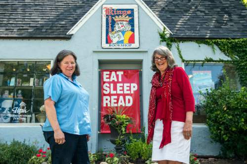 Chris Detrick  |  The Salt Lake Tribune
Co-owners Anne Holman and Betsy Burton pose for a portrait at The King's English Bookshop in Salt Lake City on Wednesday, Aug. 31, 2016.