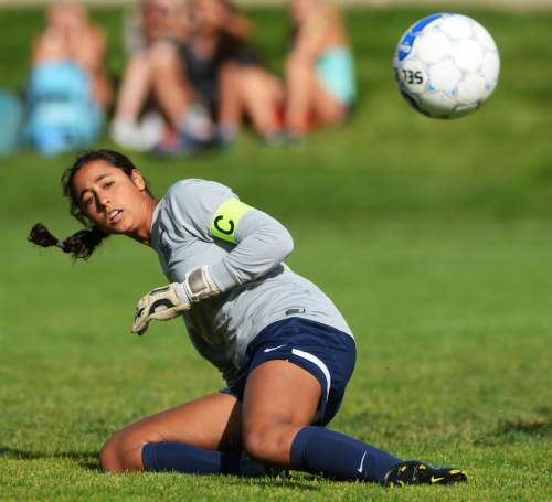 Steve Griffin / The Salt Lake Tribune


Skyline goal keeper Myah Tatton deflects a shot away from the goal as Skyline hosted Olympus in a Region 6 girls' soccer rivalry game in Salt Lake City Tuesday September 13, 2016. Skyline went on to defeat Olympus 2-0.