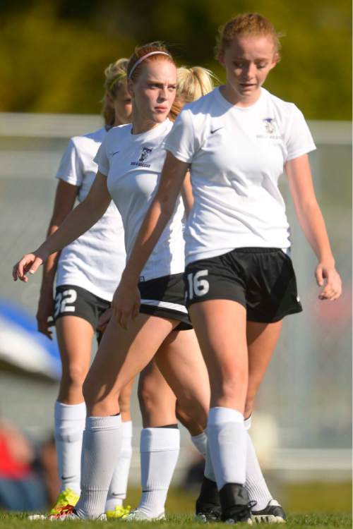 Leah Hogsten  |  The Salt Lake Tribune
Tooele during their win against Union High School, 6-0, September 16, 2016. Tooele High School girls' soccer team has never won a state title, in fact the Buffaloes have rarely even had a winning season. That's what has made this season so special. Under the direction of head coach Stephen Duggan, Tooele is off to a 7-1-2 start, and feeling very much like a title contender for once.