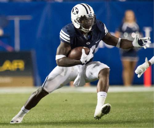 Rick Egan  |  The Salt Lake Tribune

Brigham Young running back Jamaal Williams (21) runs the ball for the Cougars, in football action, BYU vs, UCLA, at Lavell Edwards Stadium, Saturday, September 17, 2016.