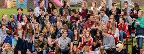 Trent Nelson  |  The Salt Lake Tribune
Fans look on as Weber hosts Fremont high school soccer in Ogden, Thursday September 22, 2016.