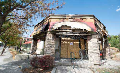 Steve Griffin / The Salt Lake Tribune


The burned old Sizzler restaurant on the corner of 400 south and 400 east in Salt Lake City Thursday September 22, 2016.