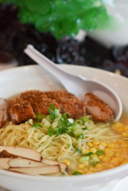 Francisco Kjolseth | The Salt Lake Tribune
Sasa Kitchen, a new Chinese restaurant at 2095 E. 1300 South, in Salt Lake City, presents a large bowl of pork chop ramen noodles.