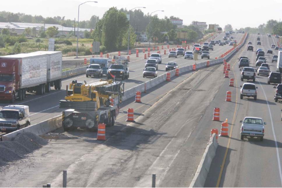 Tribune file photo
The massive I-15 reconstruction project through Utah County in July 2010. Transportation officials say orange cones will return to the highway in force next spring.