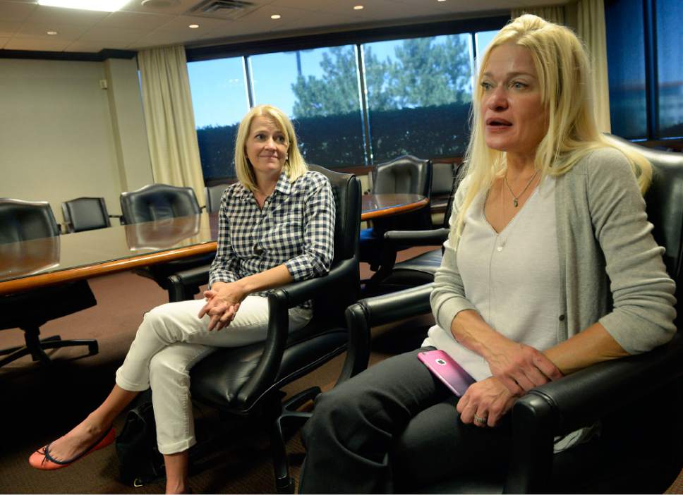 Al Hartmann  |  The Salt Lake Tribune
Emily Scalley, left, and her sister Lisa Callister have Lynch Syndrome, an inherited disease that increases the risk of many cancers. Their large family is in the Utah Population Database, a collection of data on 8 million people with Utah connections.