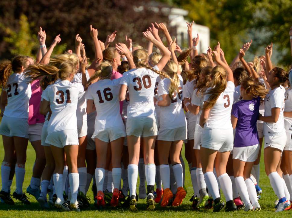 Leah Hogsten  |  The Salt Lake Tribune
Davis High School girls' soccer program, currently ranked No. 1 nationally by USA Today, established the new UHSAA record for most consecutive wins with their 37th straight win against Hunter High School 13-0, September 27, 2016.