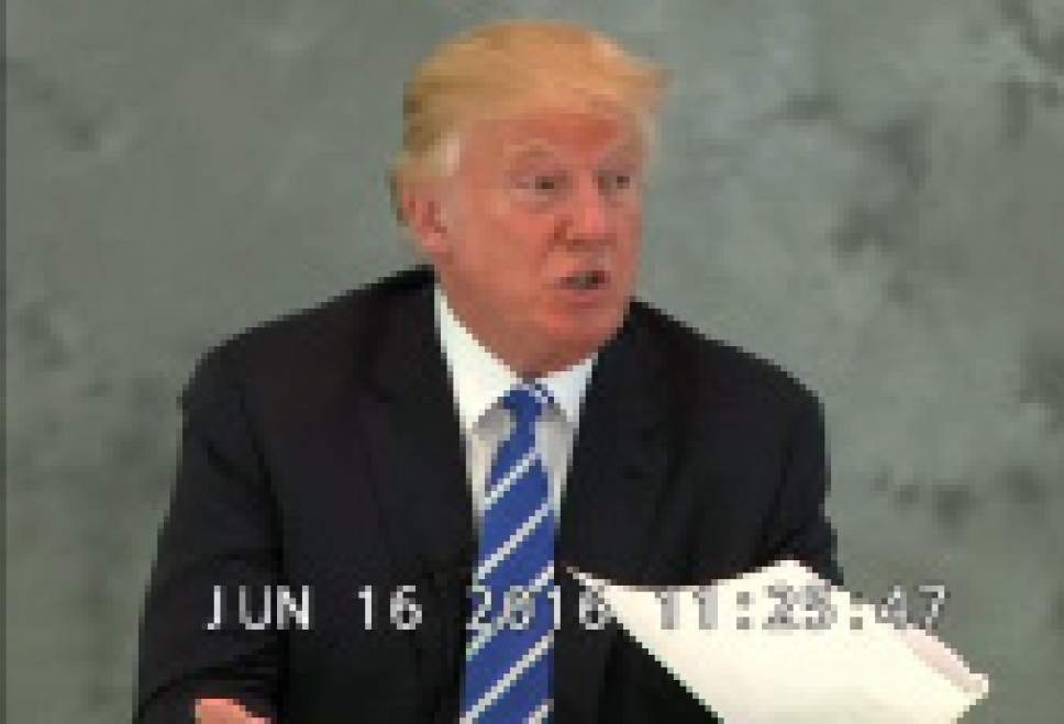 In this image from video provided via CBS News, Donald Trump speaks during a videotaped deposition on June 16, 2016. In the newly released videotaped deposition, Trump says his presidential run could boost business at his hotels and increase the value of his personal brand. Video of Trump's deposition from June was released under court order on Sept. 30 following requests filed by a coalition of media companies. Trump's company sued Geoffrey Zakarian last year after the restaurateur withdrew from a lease to open a high-end eatery in the newly opened Trump International Hotel in Washington hotel after the candidate characterized Mexicans as being criminals, drug dealers and rapists. Trump testified his didn't think his widely criticized comments were "too bad" because he went on to win the Republican presidential nomination. (CBS News via AP)