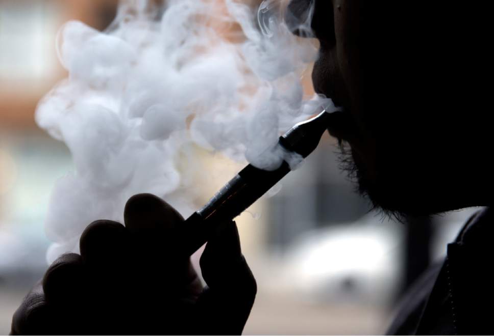 Nam Y. Huh  |  AP file photo
In this April 23, 2014 file photo, an e-cigarette is demonstrated in Chicago.