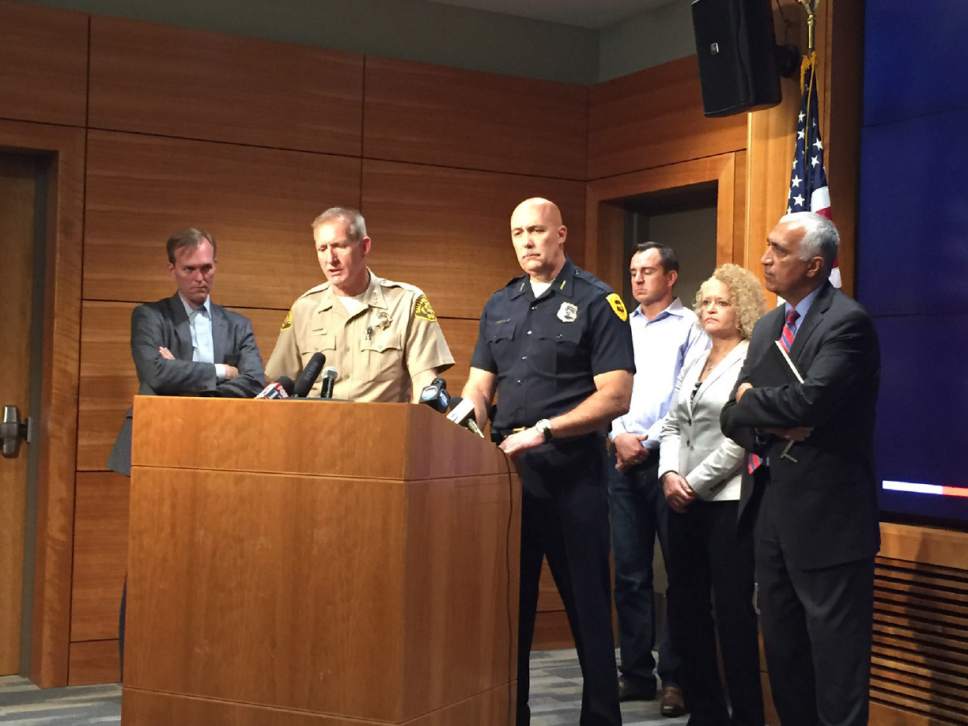 Matt Canham  |  The Salt Lake Tribune

Salt Lake City and Salt Lake County leaders announce Operation Diversion on Thursday to try to reduce the drug problem in the Rio Grande neighborhood.