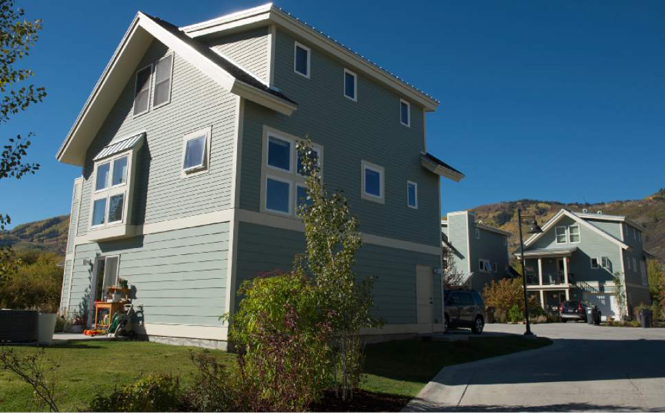 Leah Hogsten  |  The Salt Lake Tribune
Snow Creek Cottages,13 single-family units on Snow Creek Drive, were built by Park City Municipal Corporation.