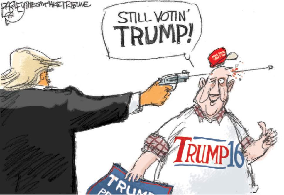 Bagley Cartoon: Trump's Base - The Salt Lake Tribune