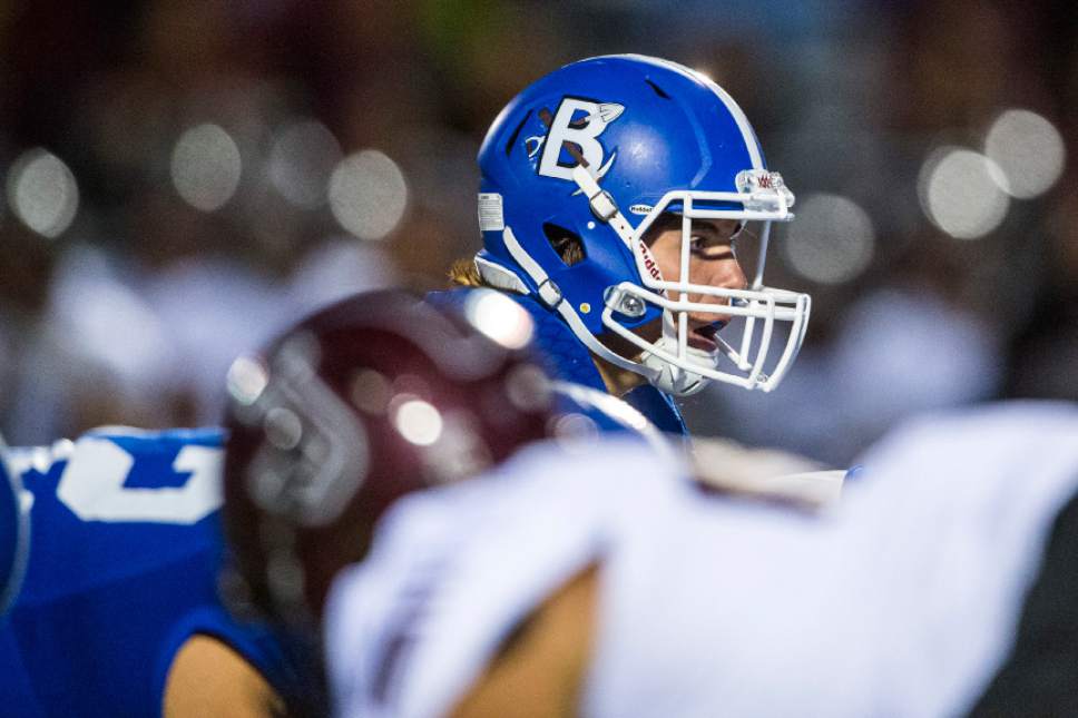 Chris Detrick  |  The Salt Lake Tribune
Bingham's Matt Degn (6) during the game at Bingham High School Thursday October 13, 2016.