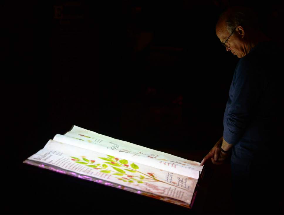 Steve Griffin | The Salt Lake Tribune

A giant interactive touch book is  part of the Natural History Museum of Utah's new exhibit, "The Power of Poison" in Salt Lake City. The exhibit, which opens Oct. 15, includes hands-on activities about the science and history of poison, along with live poisonous organisms (scorpions, snakes, plants, fish, bats and sea creatures).