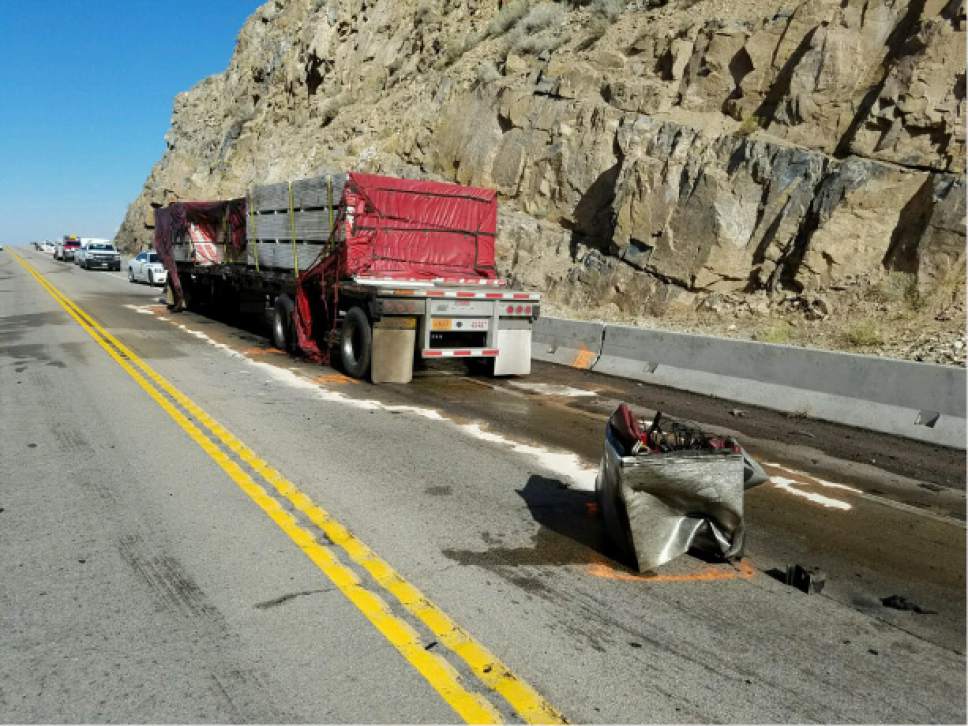 One Dead In Head On Semi Pickup Crash Spanish Fork Canyon The Courtesy Of Utah Highway Patrol A 77 Year Old Man From American Fork