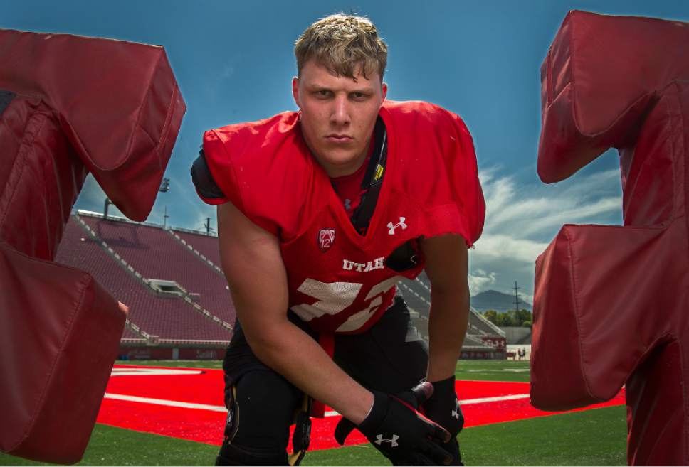 Leah Hogsten  |  The Salt Lake Tribune
At 6-foot-5, 300-plus, University of Utah's newest lineman, Garett Bolles will be a formidable force this football season for the Utes.