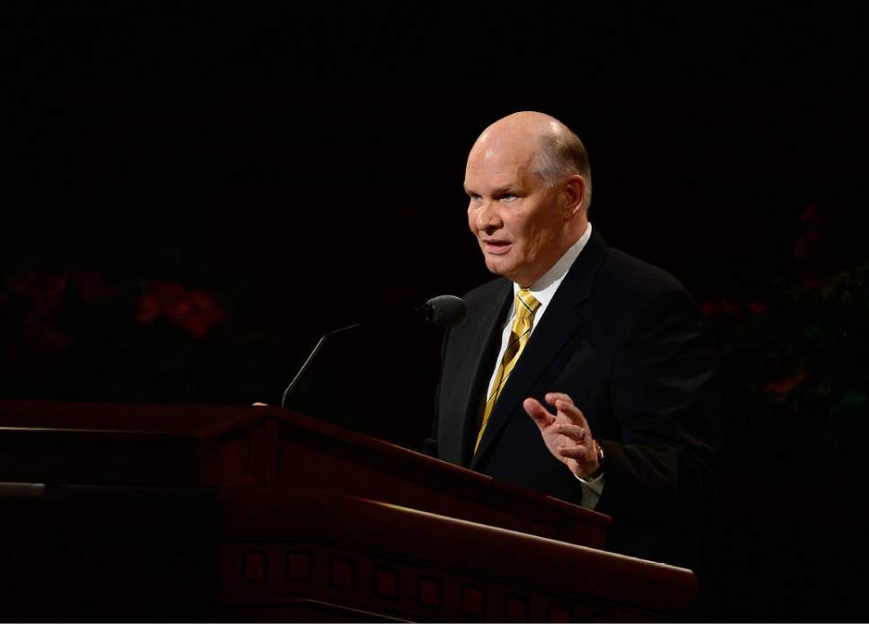 Scott Sommerdorf   |  The Salt Lake Tribune
Dale G. Renlund gives his first speech as a member of The Quorum of the Twelve at the 185th Semiannual General Conference, Sunday, October 4, 2015.