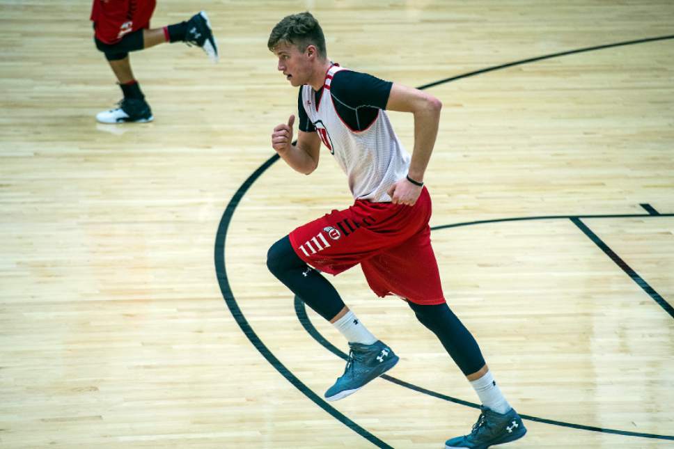 Chris Detrick  |  The Salt Lake Tribune
Utah Ute Jayce Johnson during a practice at the Jon M. and Karen Huntsman Basketball Facility Tuesday October 25, 2016.