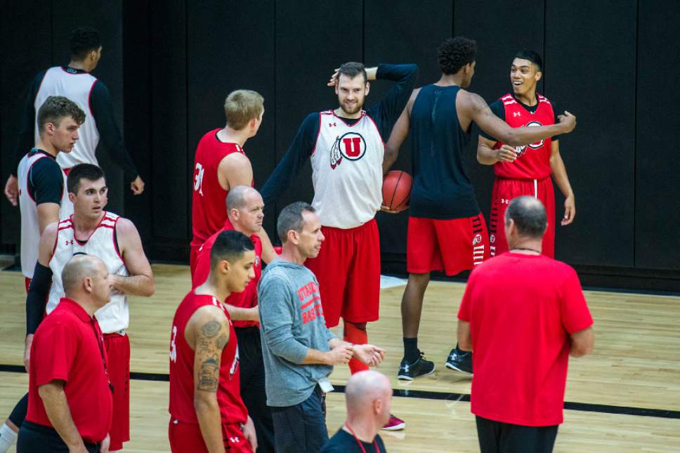 Chris Detrick  |  The Salt Lake Tribune
Utah Ute David Collette during a practice at the Jon M. and Karen Huntsman Basketball Facility Tuesday October 25, 2016.