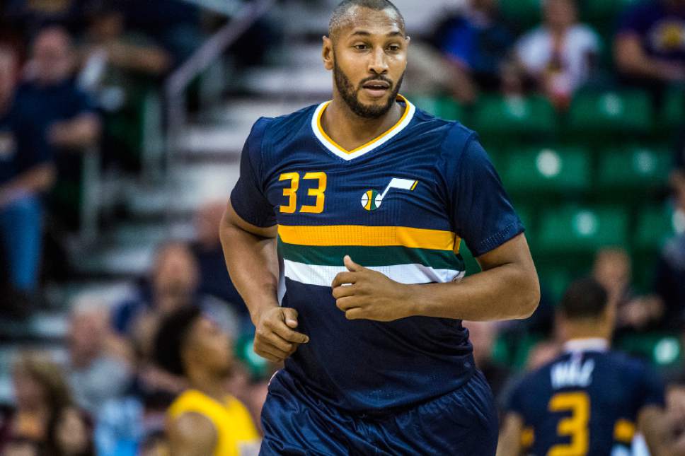 Chris Detrick  |  The Salt Lake Tribune
Utah Jazz center Boris Diaw (33) during the game at Vivint Smart Home Arena Friday October 28, 2016.