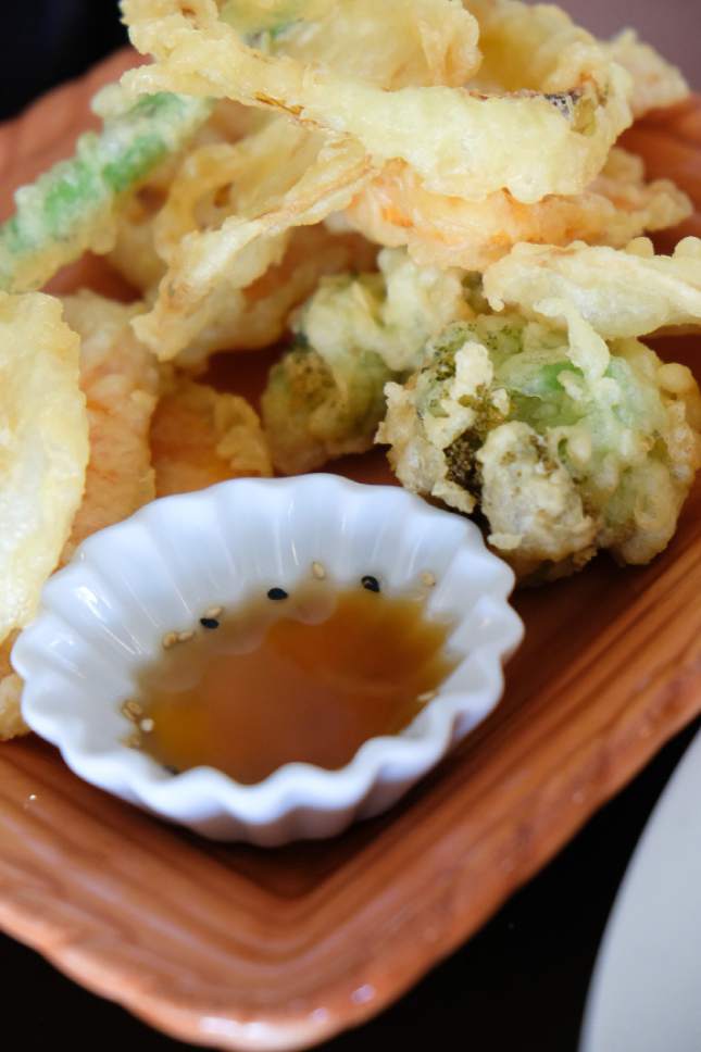 Francisco Kjolseth  |  The Salt Lake Tribune
Hanabi Sushi in Midvale, which opened in April, serves an order of vegetable and shrimp tempura during a recent lunch rush.