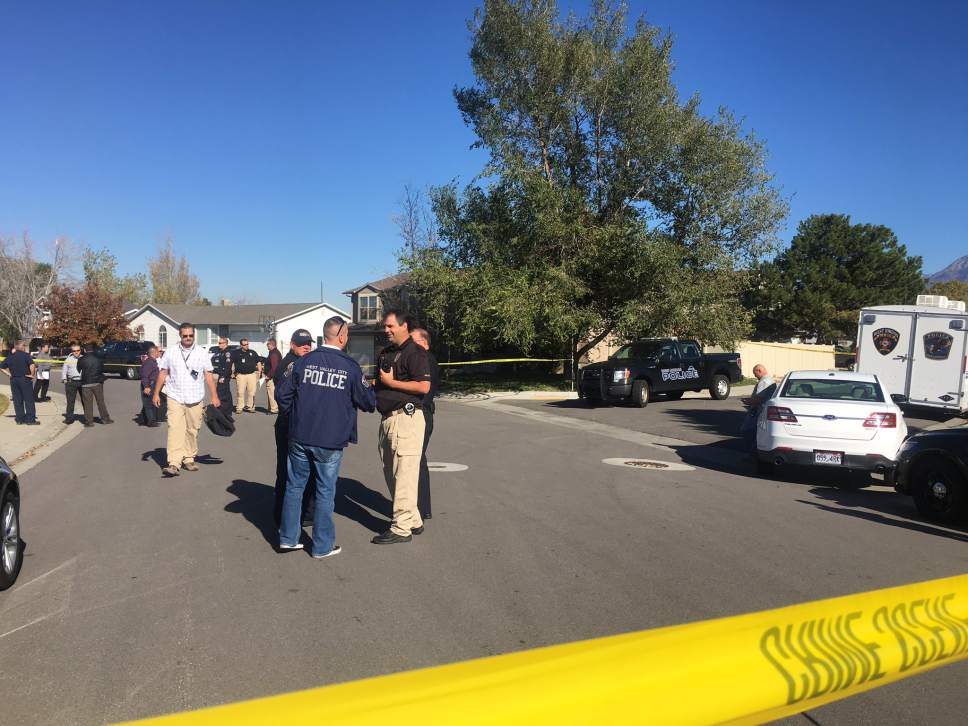 Mariah Noble | The Salt Lake Tribune

The scene of a police shooting in West Jordan on Wednesday, Nov. 2, 2016.