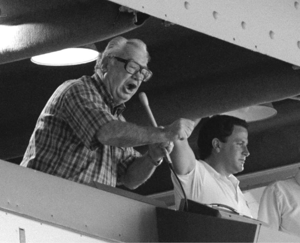 Harry Caray, with Cubs win, this Bud's for you. The Salt Lake Tribune