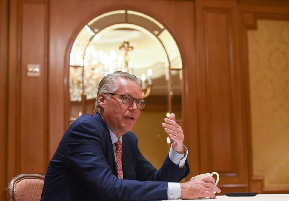 Francisco Kjolseth |  Tribune file photo
New Delta Air Lines CEO Ed Bastian talks about the future of Delta and its operations in Salt Lake City during an interview on Tuesday, Sept. 13, 2016.