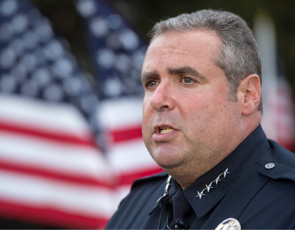 Rick Egan  |  The Salt Lake Tribune

West Valley Police Chief Lee Russo talks about the death of West Valley Police officer Cody Brotherson, in West Valley City, Sunday, November 6, 2016.