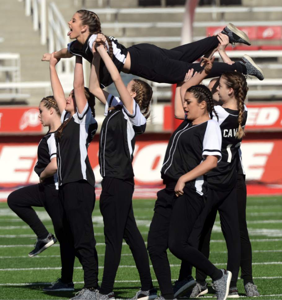 Steve Griffin / The Salt Lake Tribune


The American Fork drill team performs during halftime of the 5A semifinal football game between Lone Peak and American Fork at Rice-Eccles Stadium on the University of Utah campus in Salt Lake City Thursday November 10, 2016.