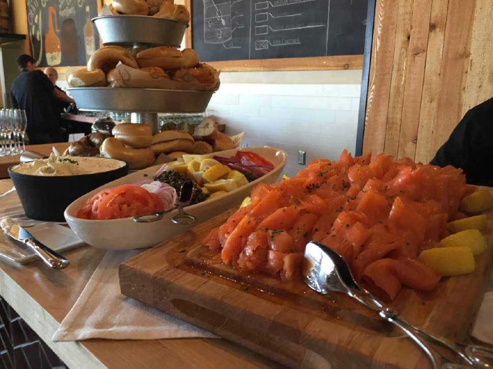 High West Distillery's recently added brunch menu at its new Wanship distillery includes a build-your-own lox station. Courtesy  |  Heather L. King