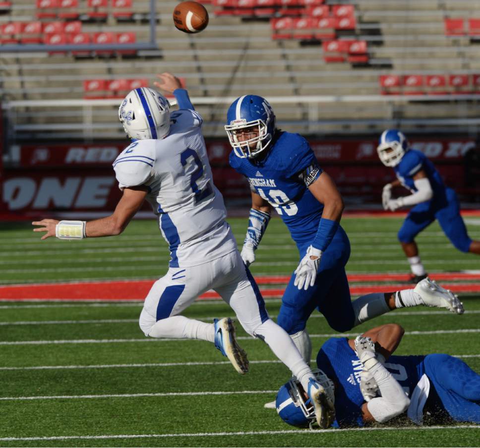 Steve Griffin / The Salt Lake Tribune


Fremont quarterback Saxton Morby scrambles away from the Bingham defense during the 5A semifinal football game at Rice-Eccles Stadium on the University of Utah campus in Salt Lake City Thursday November 10, 2016.