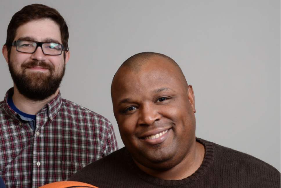 Steve Griffin  |  The Salt Lake Tribune


Aaron Falk and Tony Jones in Salt Lake City, Utah Monday, March 31, 2014.