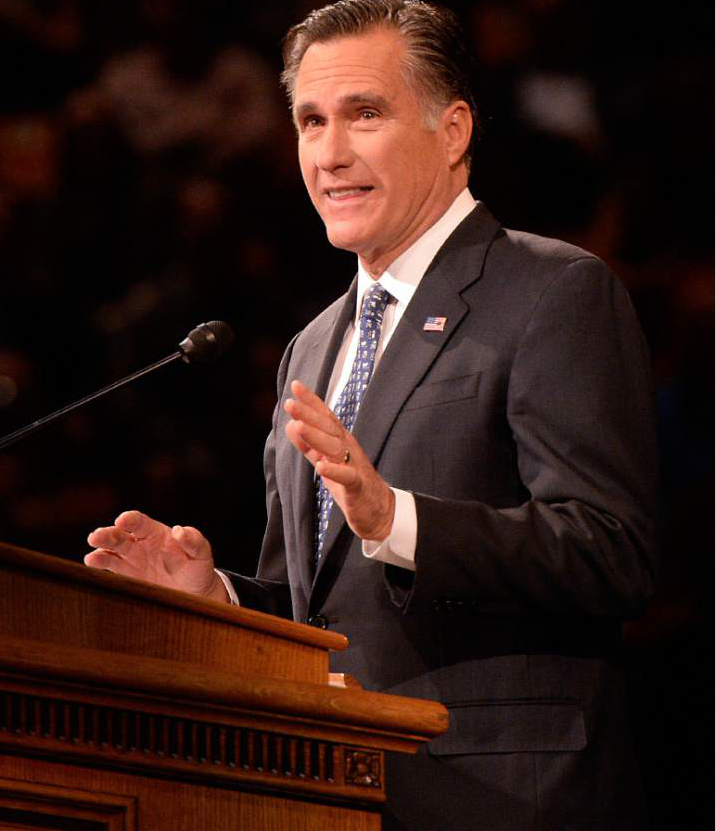 Al Hartmann  |   Tribune file photo
2012 Republican presidential candidate Mitt Romney, who may be on the verge of another run at the White House, spoke Wednesday to a Utah audience about the economy. In this file photo from 2014 he spoke to a BYU audience.