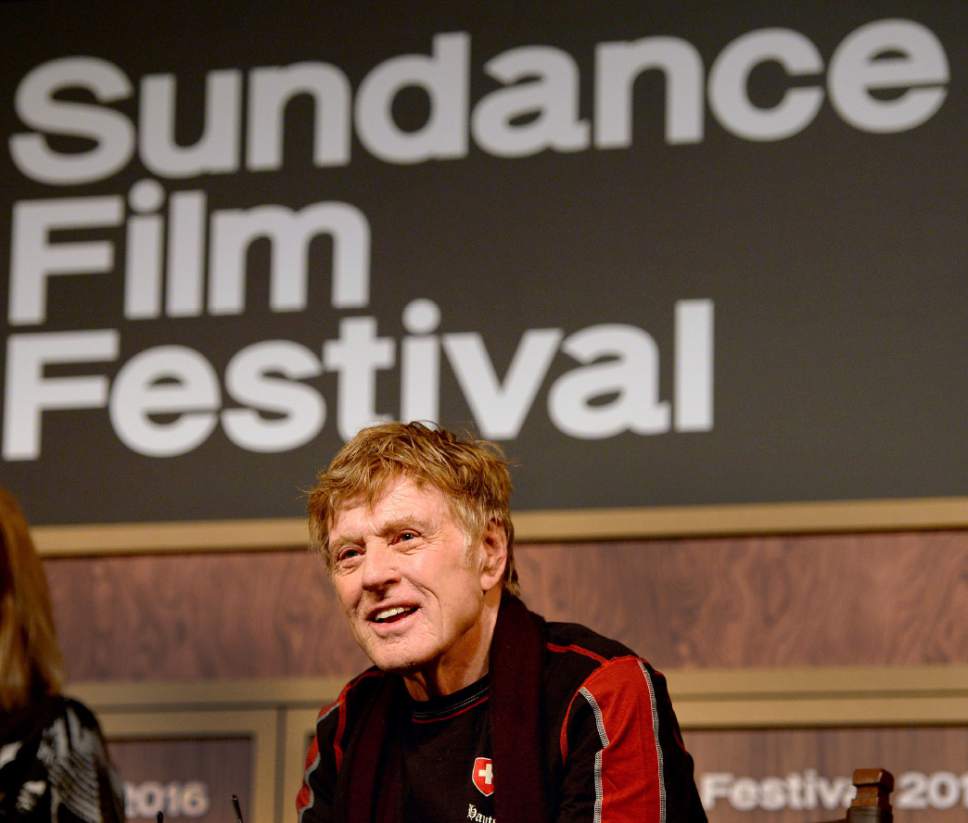 Steve Griffin  |  The Salt Lake Tribune
Robert Redford talks about the Sundance Film Festival during the opening  press conference at the Egyptian Theatre in Park City, Thursday, Jan. 21, 2016.