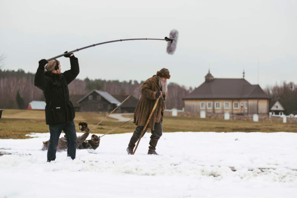 Star John Rhys-Davies on location in Lithuania for the filming of "Winter Thaw." Lukas Salina  |  BYUtv