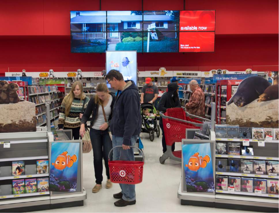 Rick Egan  |  The Salt Lake Tribune

Shoppers look for Black Friday bargains  at Target in Sandy, Friday, November 25, 2016.