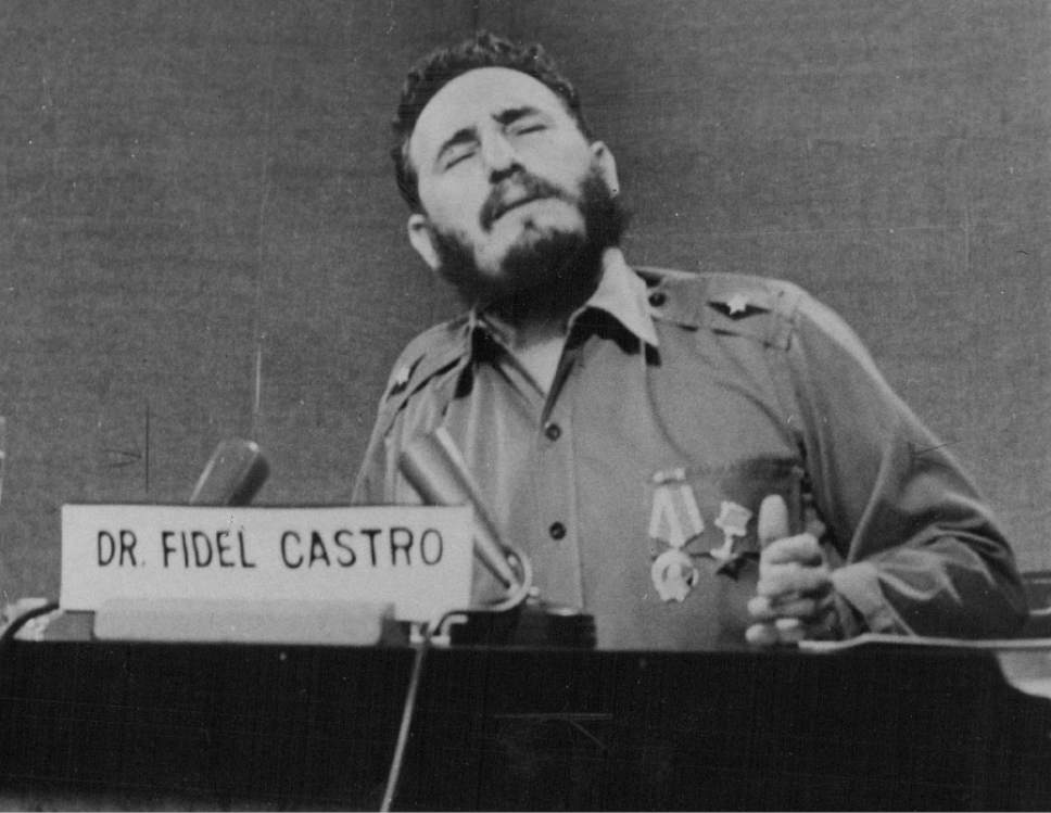 |  Tribune File Photo

Fidel Castro is giving speech in the conference on July 19, 1963.