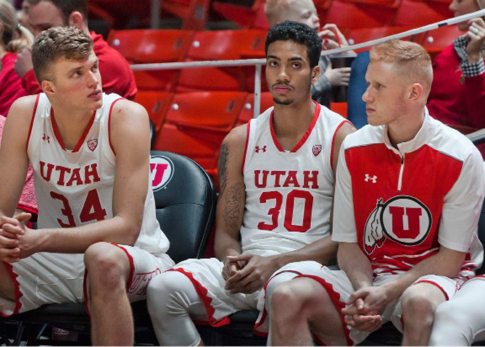 Michael Mangum  |  Special to the Tribune

The Utah bench sits in despair as the clock winds down during their loss to the Butler Bulldogs at the Huntsman Center in Salt Lake City on Monday, November 28th, 2016. The final score was 68-59.